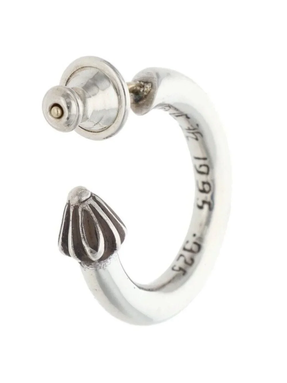Chrome Hearts Hoop Plain Silver Earrings